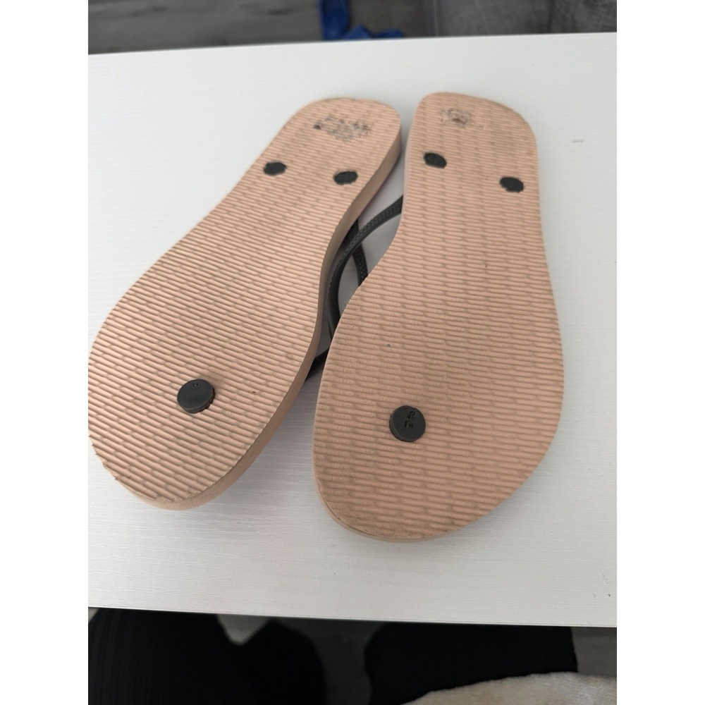 Havaianas Flip Flops Tropical Print Pink Gray Women's Size 11–12 EU 43/44 Sandal - Picture 7 of 7